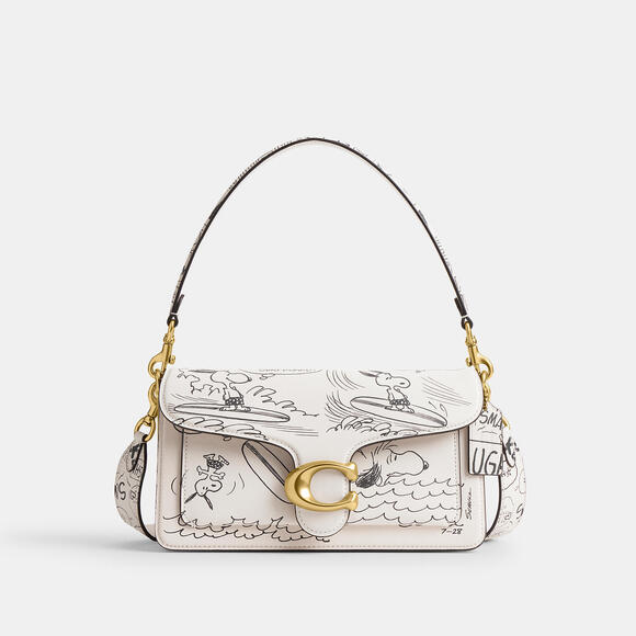 Coach Handbags - New Coach X Peanuts Tabby Shoulder Bag 26 With Newspaper Print